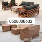 كراسي خارجية حديد خشبيه مراكيز كويتية جلسات خارجية