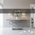 مدخل ستيل   بديل رخام خلية نحل فضي