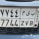 لوحة سيارة ب ي م 7744 أرقام متماثلة مميزة