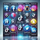 Facebook tiktok Instagram twitter Snapchat linkedin
