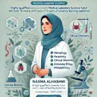 دكتورة جامعية لتدريس العلوم الطبية والمختبرات الطبية