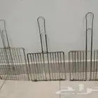 شبك دجاج وكانون منقل وملاقط فحم للشوي