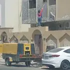 ازاله الصبغ القديم بالرمل وتخشين خرسانه