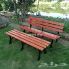 مقاعد خشبية سلة المهملات صناديق النفايات طاولات الحدائق