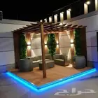 تنسيق حدائق جلسات خارجية بناء احوض ثيل صناعي