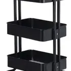 عربة معدنية متحركة بعجلات من 3 طبقات قائم للمنزل والمكتب