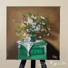 لوحة مزهرية ورود صغيرة