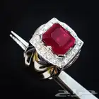 خاتم ياقوت بورمي طبيعي فاخر