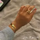 اسوارة مع خاتم بالاسم حفر حسب الطلب