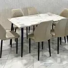 طاولات طعام رخام جودة عالية كراسي مريحة توصيل وتركيب