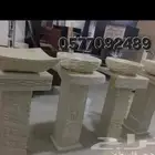 حجر طبيعي نوافير مغاسل كونترات ارفف وجه جبل