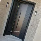 أعمالنا بالابواب المميزه للحديد والالمنيوم الكلادينج