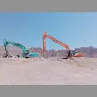 بوكلين للايجار دوسان مقاس 300 بوم طويل 18متر دقاق وباكت