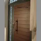 تفصيل ابواب حديد مع بديل الخشب