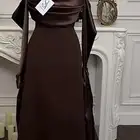 فستان بني