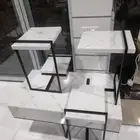 طقم طاولات 5 قطع بديل خشب