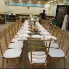 تاجير كراسي ذهبي وكراسي شفاف طاولات