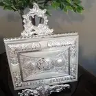 صندوق مخمل فضه وصدف لقران الكريم