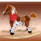 حصان هزاز للأطفال خشبي