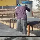 صنفره الحديد بالرمل تخشين الخرسانه ازاله الاصباغ القديمه