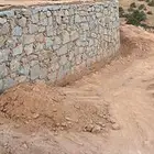 بنيان جدران حجر معدات