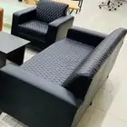 كنب مكتبي جديدة طقم كنبات وطني جلد فخم متوفر كل الوان