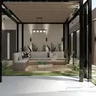 تصميم حدائق منزلية بجلسات خارجية مميزة