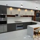 مطبخ جاهز وتفصيل صاج الماني رفوف اربعه ملي رخام صناعي ضمان ع