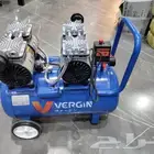 كمبروسر هواء 50 لتر كاتم صوت طبي 2 راس مع 2 فلاتر يستخدم لاي