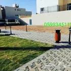 سلة مهملات للاستخدام الداخلي والخارجي مع اسطوانة داخلية