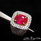 خاتم ياقوت بورمي طبيعي فاخر