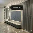 ديكور شاشه مع مرايه   اتصل نصل تبوك