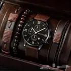 ساعة رجالية مع إكسسوارات