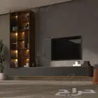 طاولة Victorya اسود مع بني معلقه