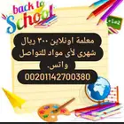 معلمة اونلاين 300 ريال شهرى