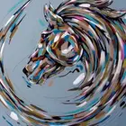 لوحات فنيه مودرن رسم يدوي إحترافي