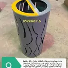سلات نفايات حاويات نظافة برميل زبالة استيل للحدائق