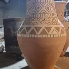 مزهريه فخار زراعه منقش طبعي
