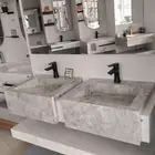 مغاسل رخام ديكور متنوعة وكراسي وخلاطات