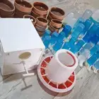 مستلزمات عصافير مشربيات بياضه بلاستيك وفخريات للاكل