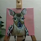 لوحه عبره عن رسم تعبيري غزاله