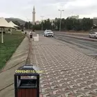 سلات نفايات الحدائق بوعاء داخلي كبير للحدائق