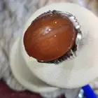 عقيق يماني مزعفر منقوش