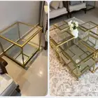 طاولة كبيرة مع أربع طاولات خدمة واثنتين طاولة زاوية