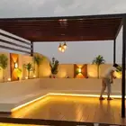 شركة تنسيق حدائق بجده شلالات نوافير غرف زجاجية عشب صناعي ديك