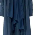 عباية قماش حرير ياباني تركوازي غامق