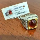 خاتم قارنت مرصع ألماس بشهادة
