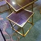 طاوله ضيافه مع اربع خدمه مستخدم نضيف جدا