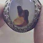 خاتم رجالي فضة عقيق مصور