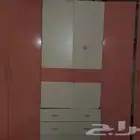 دولاب اربع درف وردي مع ابيض للبيع مستعجل 450